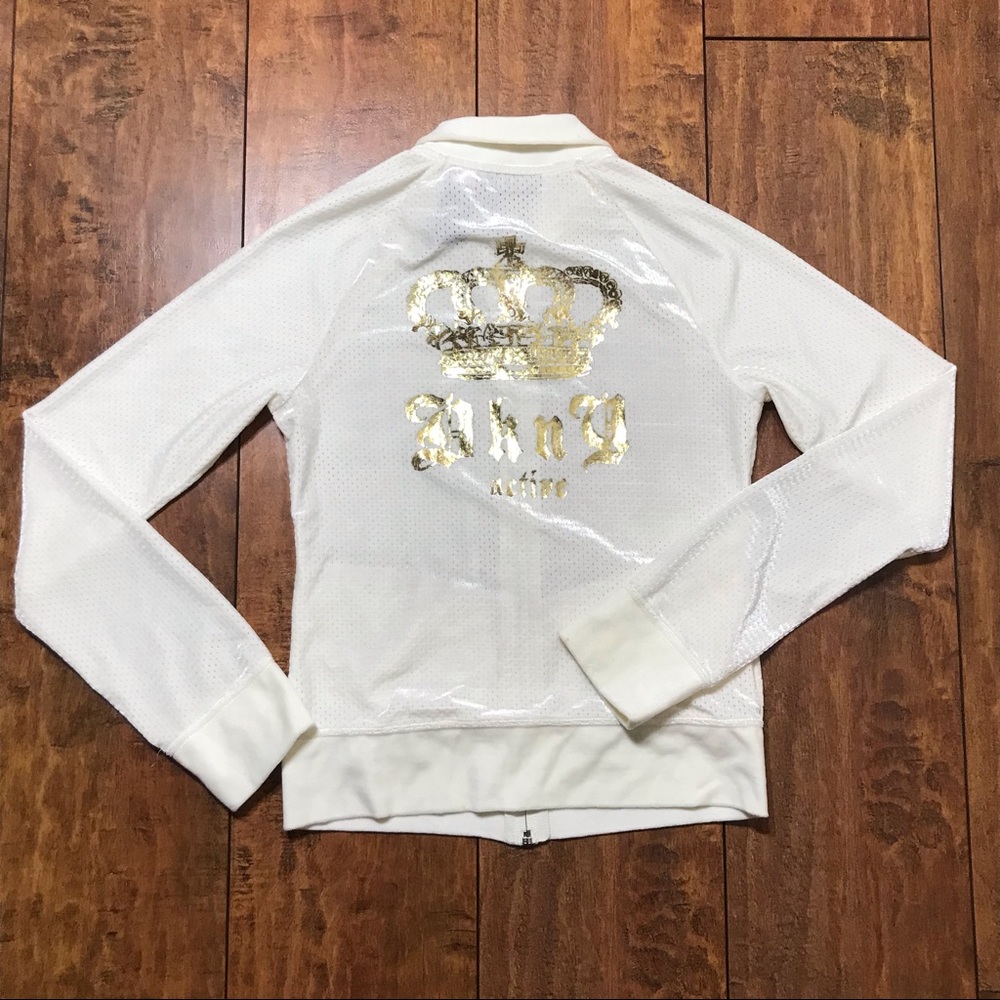 DKNY Active cream jacket w/ crown detail